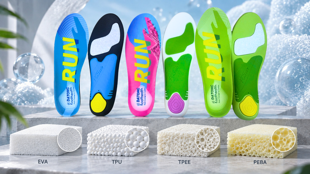 Supercritical Foam for Insoles: TPEE, TPU, PEBA & EVA Compared
