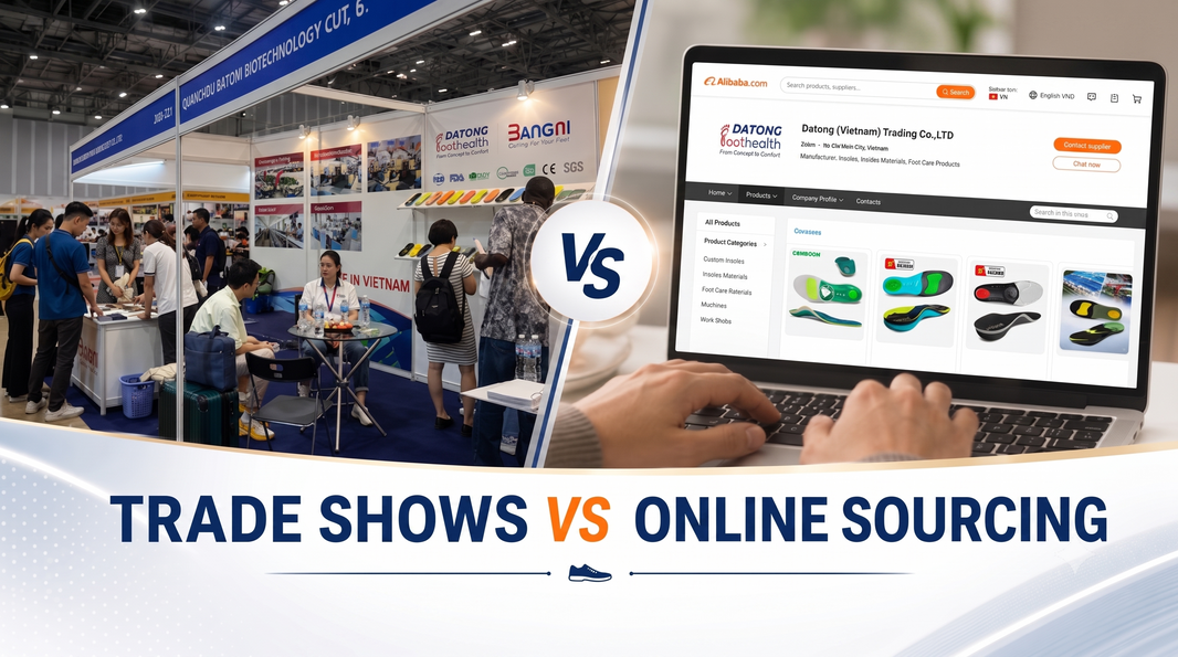 Trade Shows vs Online Sourcing: Which Is Better for Finding an OEM/ODM Insole Manufacturer?