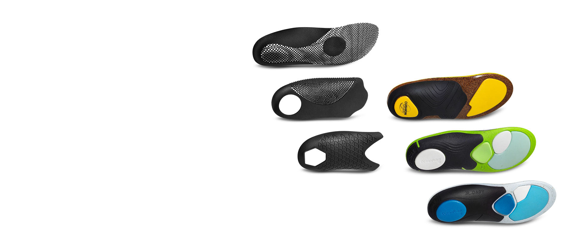 Fully customized 3d printing insole products, designed based on individual foot scan data and manufactured using industrial-grade SLS 3D printing for personalized biomechanical correction