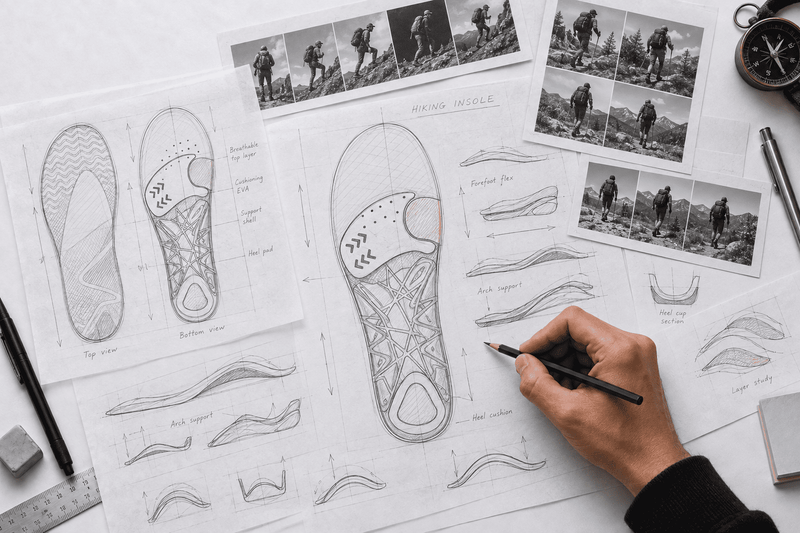 outdoor & adventure insole concept planning and product development